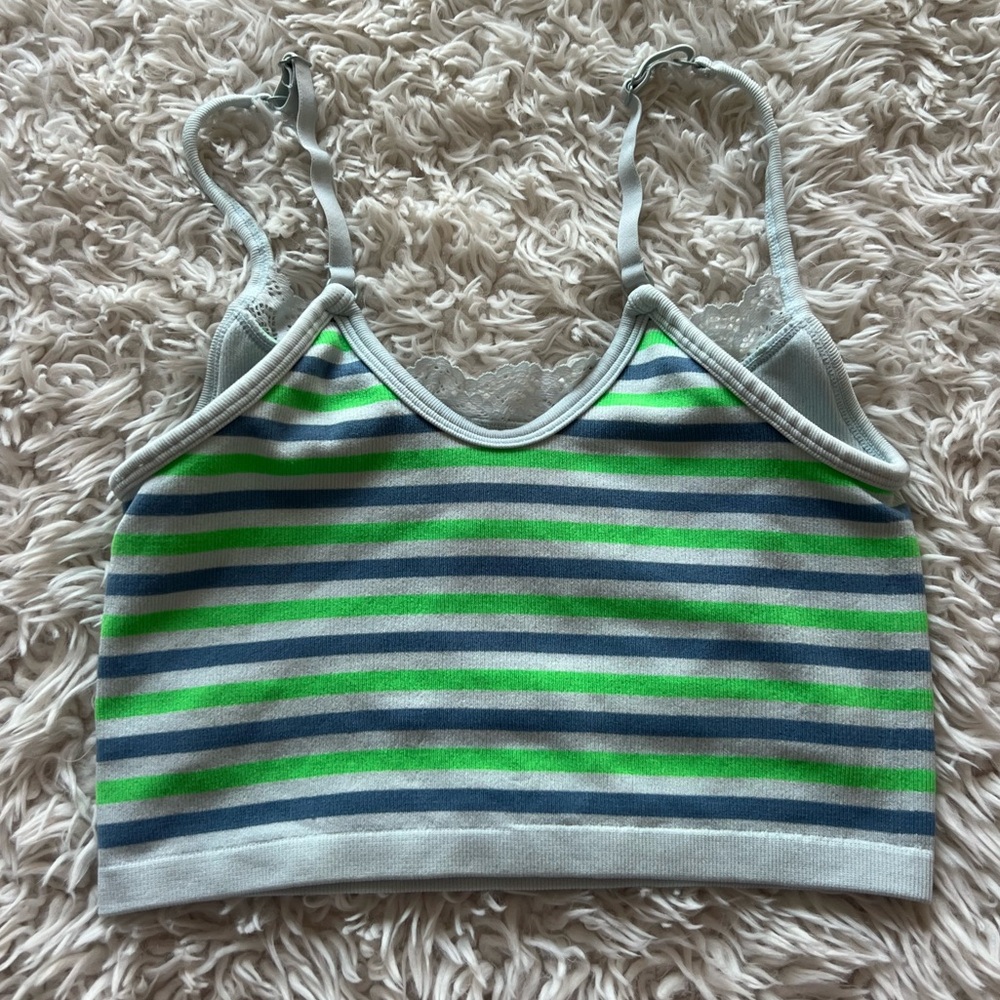 Aerie Striped Lace Trim Bralette - Picture 5 of 5
